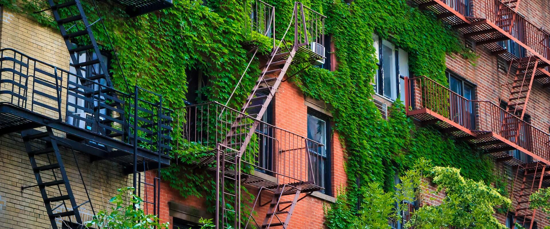 Brick apartment complex